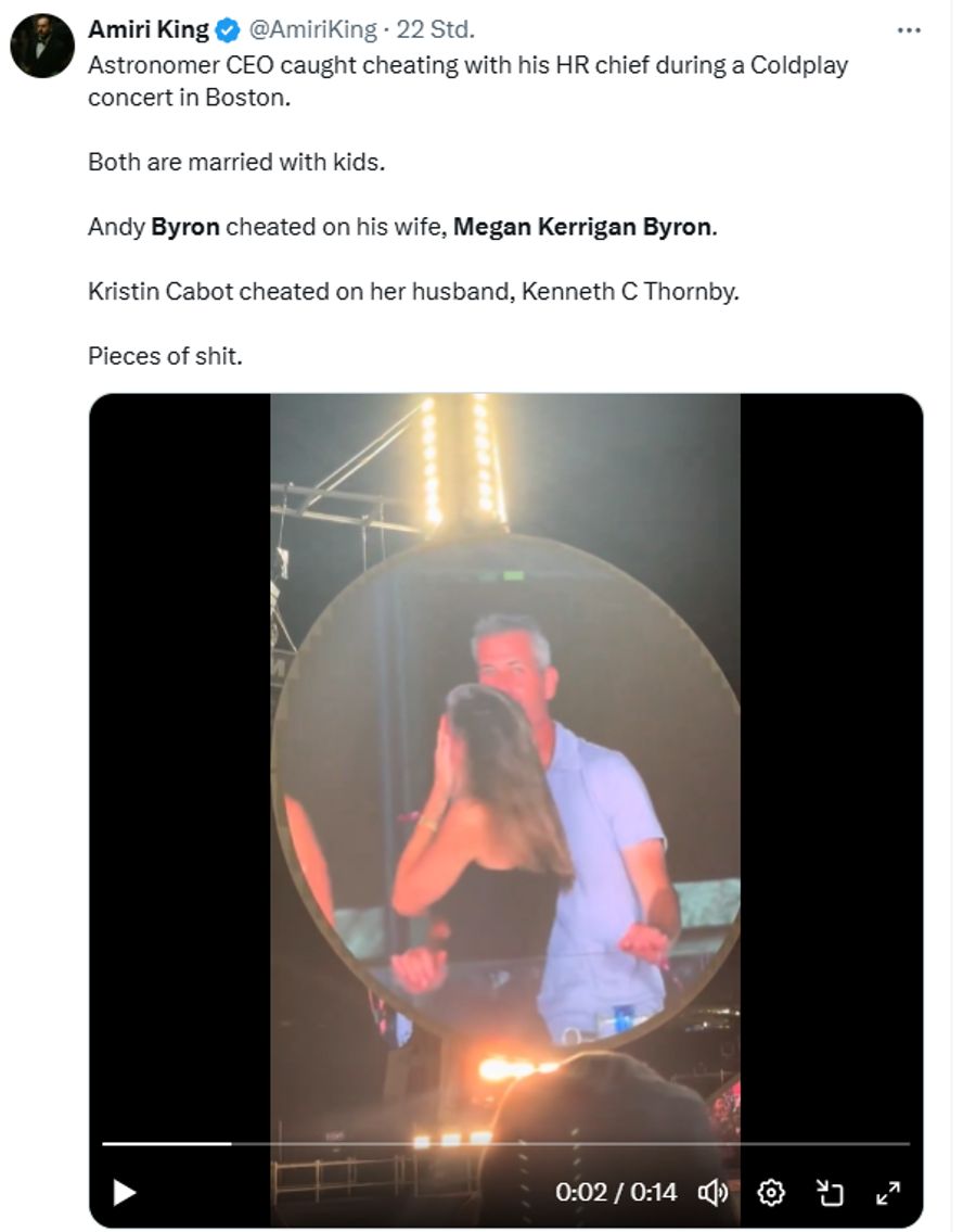 affäre coldplay konzert
