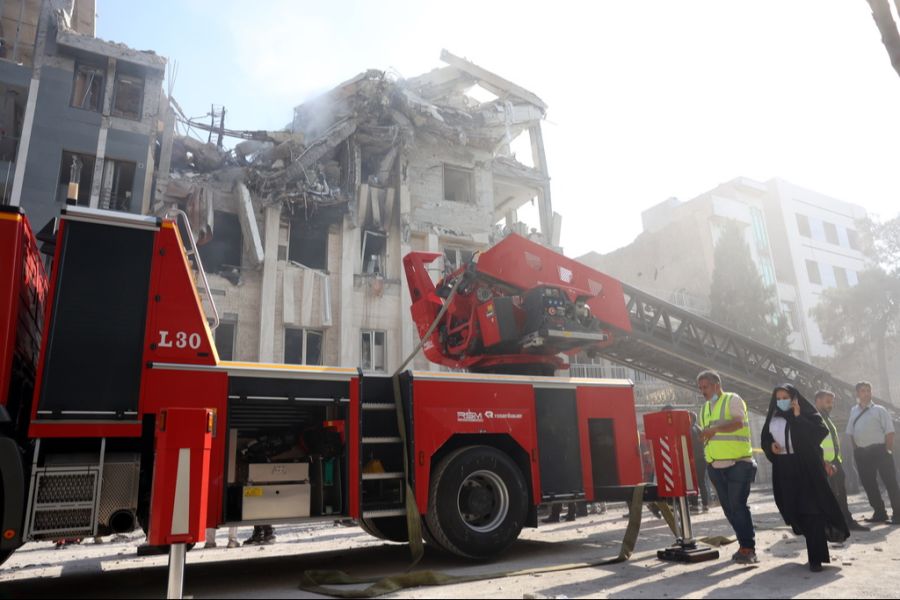 Ein zerstörtes Gebäude in Teheran.