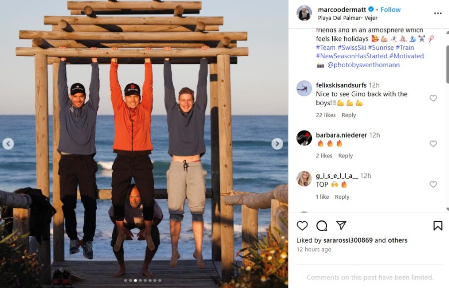 Marco Odermatt und seine Ski-Kollegen befinden sich derzeit in Spanien.