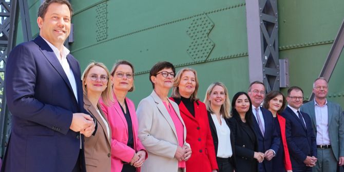 Mitglieder der SPD Merz-Kabinett