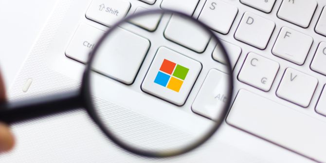 Lupe Tastatur Microsoft Logo