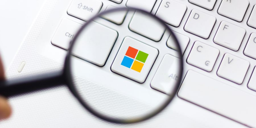 Lupe Tastatur Microsoft Logo