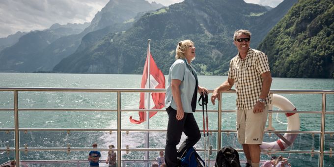 Rundfahrten auf dem Vierwaldstättersee mit toller Aussicht. SGV