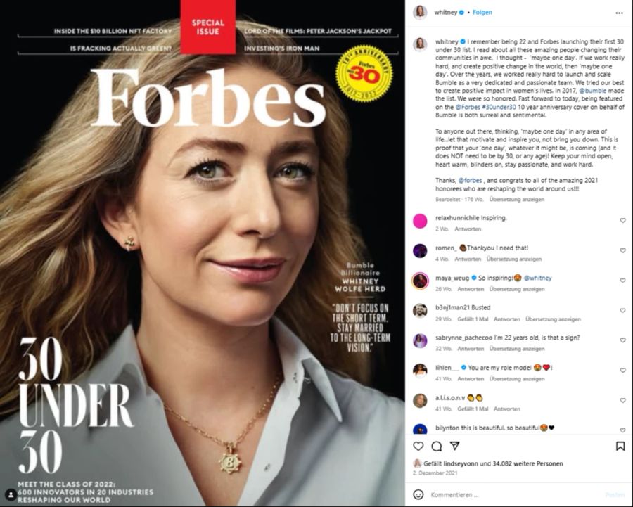In der ersten Folge war Whitney Wolfe Herd zu Gast.
