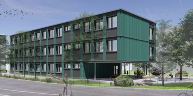 Holzmodulbau Schulraum