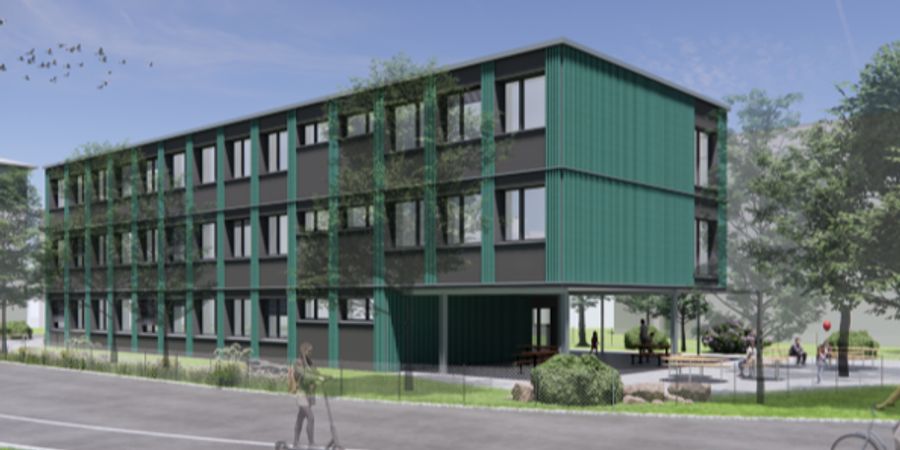 Holzmodulbau Schulraum