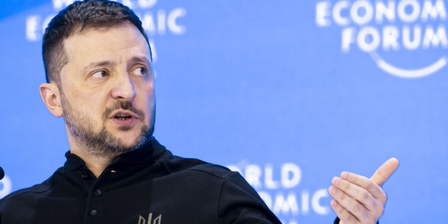 Wolodymyr Selenskyi wird nach 2025 (Bild) auch in diesem Jahr am WEF in Davos teilnehmen. (Archivbild)