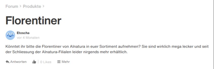 Jemand anderes sucht nach Florentiner-Guetzli ...