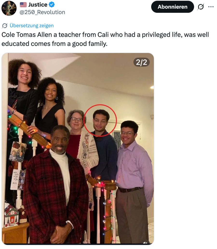 Cole Tomas Allen lebte bei seinen Eltern.