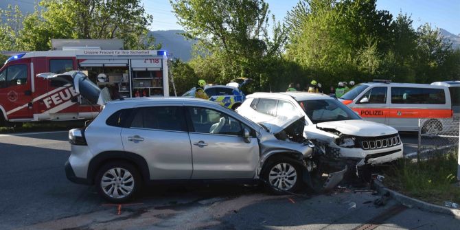 Frontalkollision in Zizers