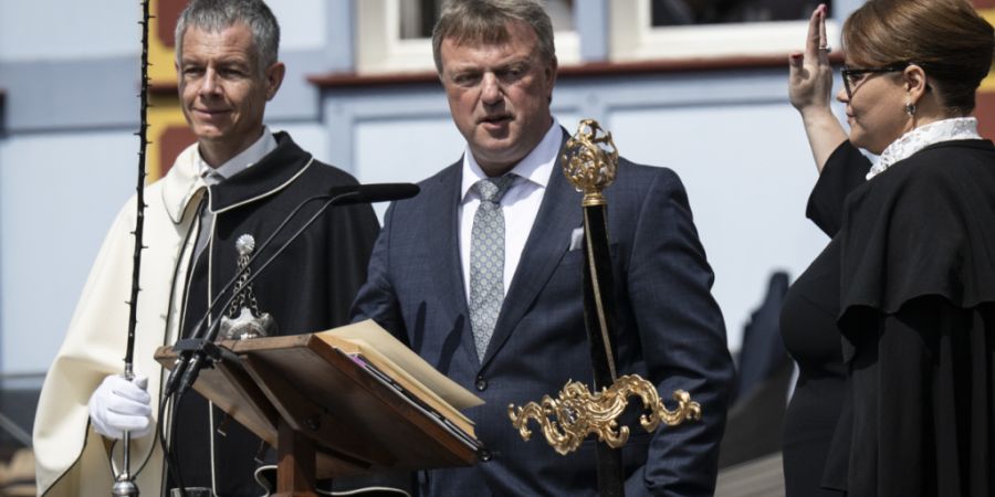 Die Innerrhoder Landsgemeinde wählte Pius Federer (Mitte) zum neuen Landammann.