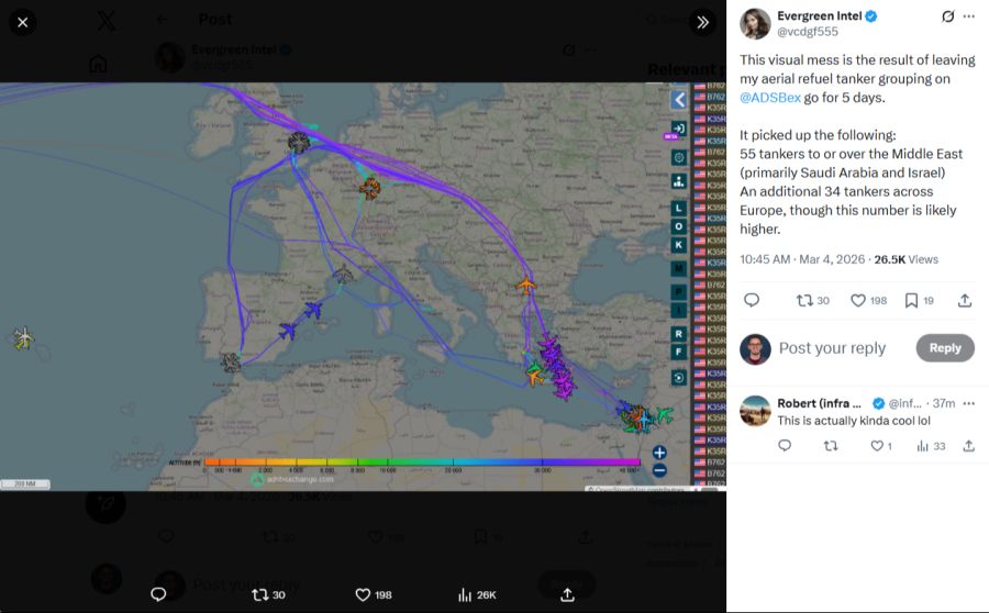 US-Militärflugzeuge umfliegen die Schweiz.