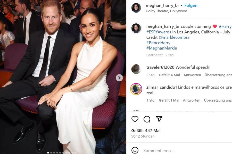 Meghan und Harry legten einen Strahle-Auftritt hin.