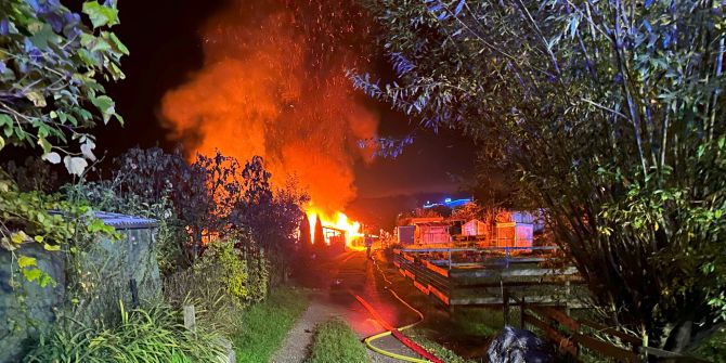 Brand in Schrebergarten.