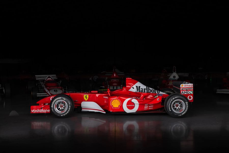 Einer der Weltmeister-Ferraris in der Sammlung von Bernie Ecclestone ist jener von Michael Schumacher aus dem Jahr 2002.