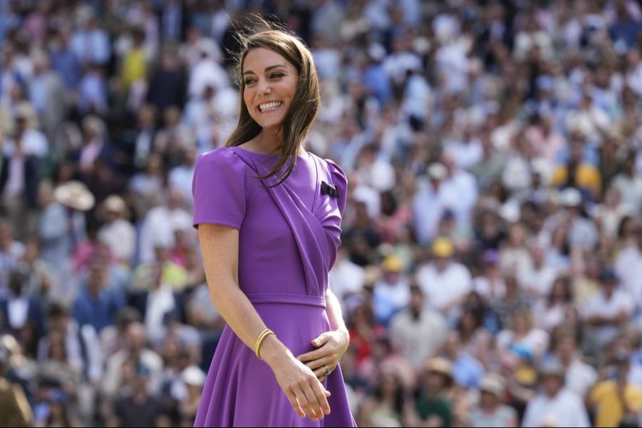 Prinzessin Kate zeigte sich beim Wimbledon-Finale mit einem Strahlen im Gesicht.