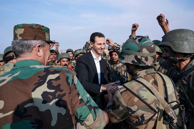 Assad ist vom Sieg seiner Streitkräfte gegen die Rebellen überzeugt. assad militär