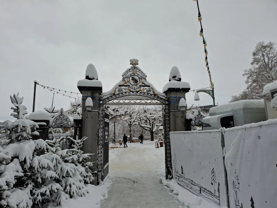 Am Freitag liegt der Berner Sternenmarkt unter einer Schneedecke.