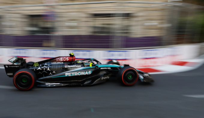 Lewis Hamilton (Mercedes) beim Aserbaidschan-GP der Formel 1. Lewis Hamilton Formel 1