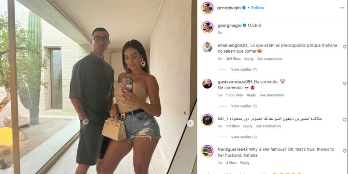Ronaldo und seine Freundin Georgina posen für die Socials. Ronaldo Georgina