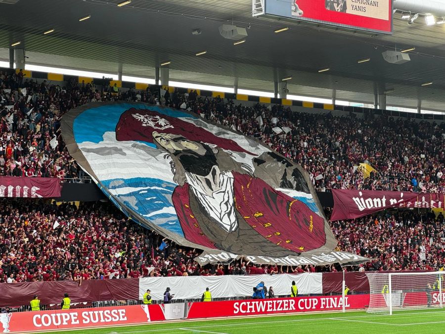 Die Choreo der Servette-Fans.