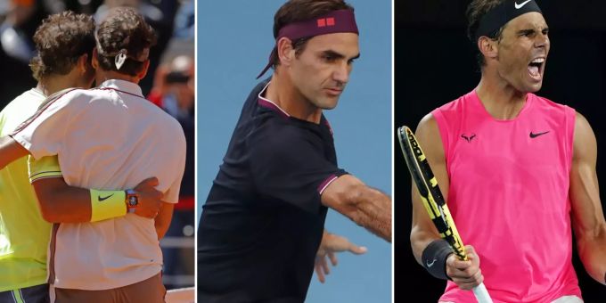Roger Federer und Rafael Nadal. Roger Federer Rafael Nadal