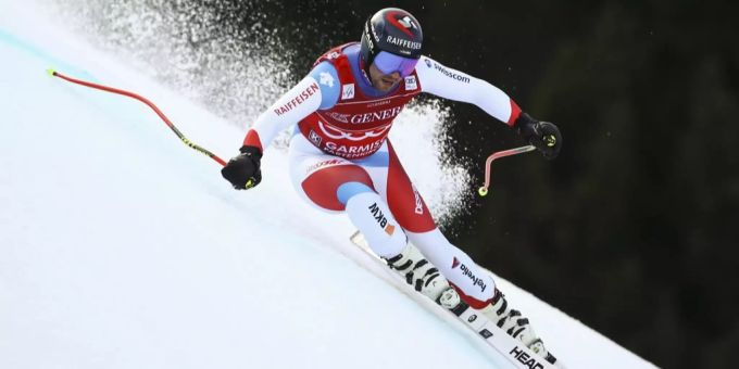 Beat Feuz gelingt auf der Kandahar keine ideale Fahrt. Beat Feuz