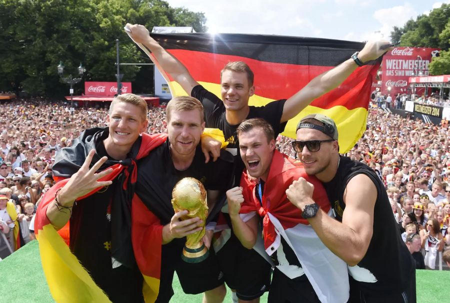 Mit Deutschland wurde «Fischkreutz» (2.v.r.) 2014 Fussball-Weltmeister.