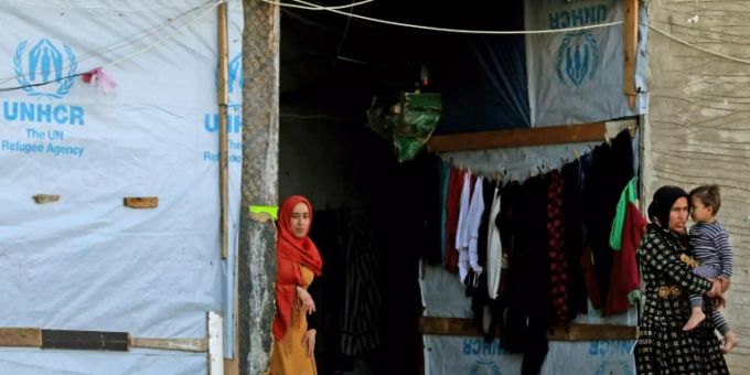 Syrische Geflüchtete in einem Lager im Libanon. Libanon Flüchtlinge