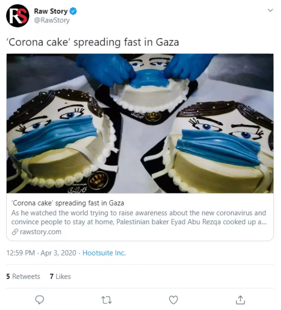 Diese Bäckerei aus dem Gazastreifen landete mit ihrer Coronavirus-Torte einen richtigen Erfolg.