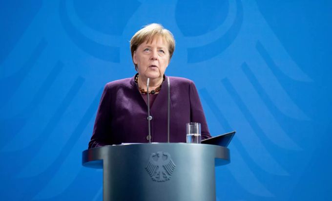 Bundeskanzlerin Angela Merkel (CDU) äusserte sich im Bundeskanzleramt zum Anschlag in Hanau. Bundeskanzlerin zum Anschlag in Hanau