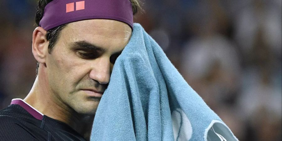 Roger Federer im Halbfinal der Australian Open gegen Novak Djokovic.