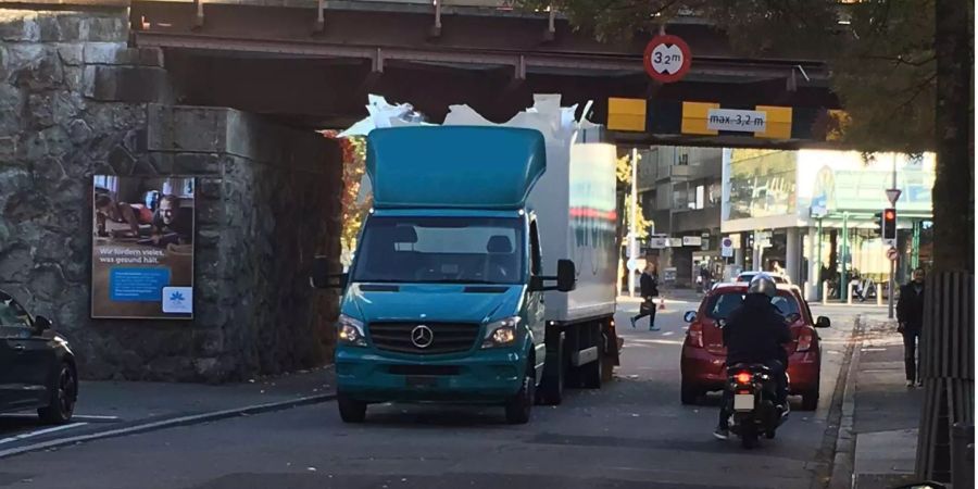 Der Unfallort an der Gotthardstrasse in Zug.