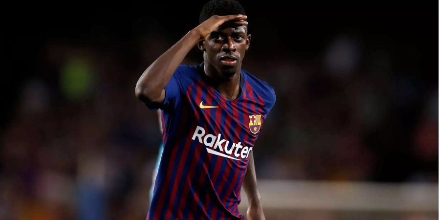 Der Franzose Ousmane Dembelé in einem Spiel mit Barcelona.