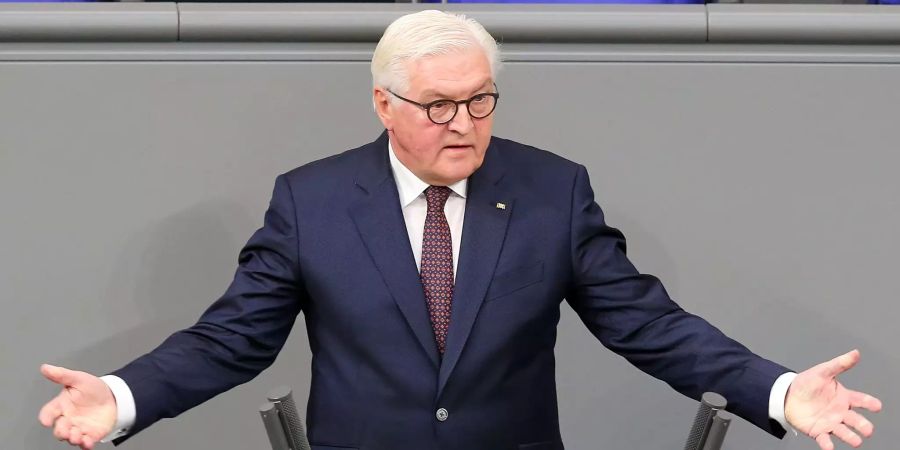 Bundespräsident Frank-Walter Steinmeier spricht.