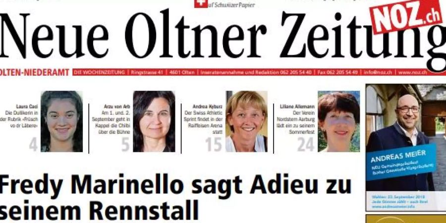 Mit der «Neuen Oltner Zeitung» und vielen anderen regionalen Gratis-Blättern erreicht Blocher hunderttausende Schweizerinnen und Schweizer.