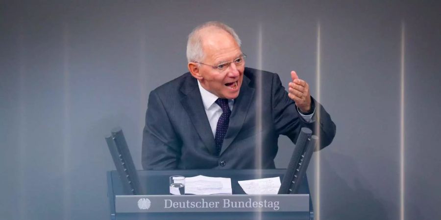 Wolfgang Schäuble bei einer Rede im Bundestag