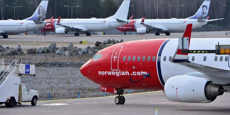 flugzeuge der Gesellschaft Norwegian.