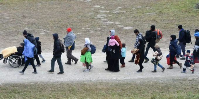Migranten an der deutsch-österreichischen Grenze 2015 Migranten an der deutsch-österreichischen Grenze 2015
