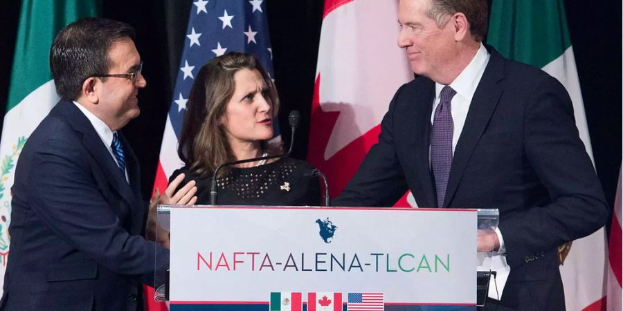 Auf Druck der USA verhandelten Mexiko, Kanada und die USA das Nafta-Abkommen neu.