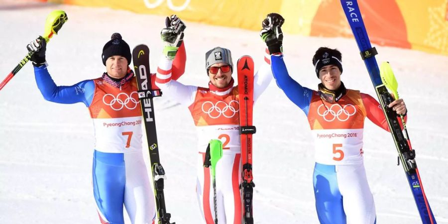 Erste Goldmedaille für den Dominator: Marcel Hirscher setzt seiner Karriere das Sahnehäubchen auf.