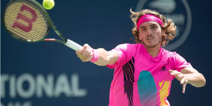 Stefanos Tsitsipas in Aktion beim Turnier in Toronto.