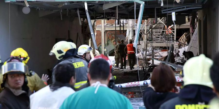 Die Überreste der Explosion im Sanatorium in Chile.