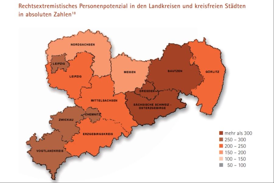 Übersicht rechtsextremistisches Personenpotenzial sachsen