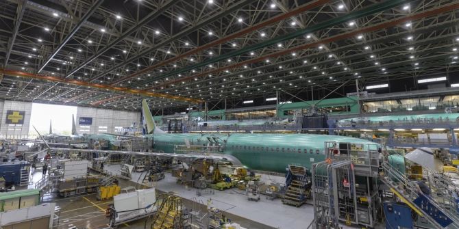 Flugzeug Hangar Boeing 737