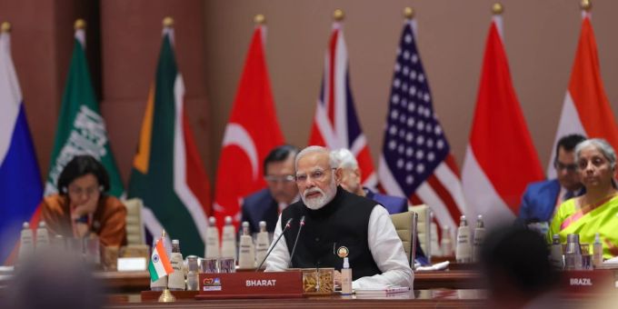 Der indische Premierminister Narendra Modi war der diesjährige Gastgeber der G20. G20 Gipfel Narendra Modi