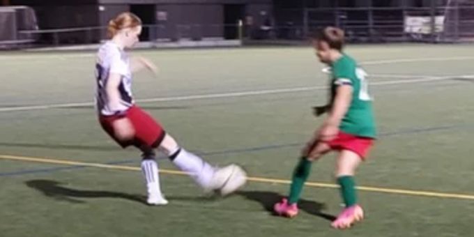 Martina Frey vom FC Breitenrain beim Spiel gegen Lerchenfeld. fc breitenrain