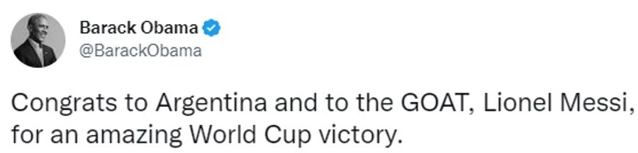 Barack Obama nennt Messi den «Greatest Of All Time».