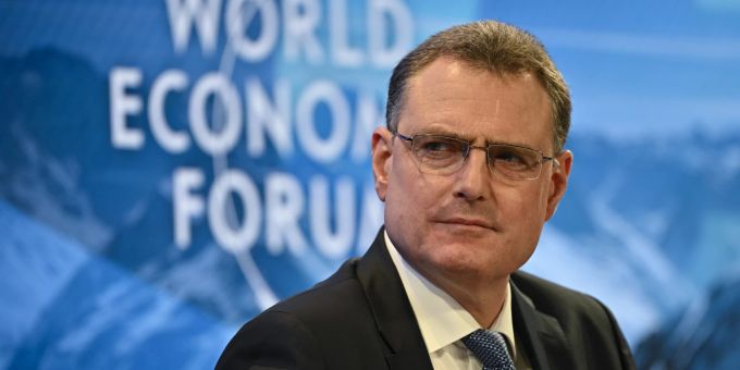 Thomas Jordan, der Präsident der Schweizer Nationalbank, am 53. jährlichen Treffen des Weltwirtschaftsforums WEF in Davos. thomas jordan