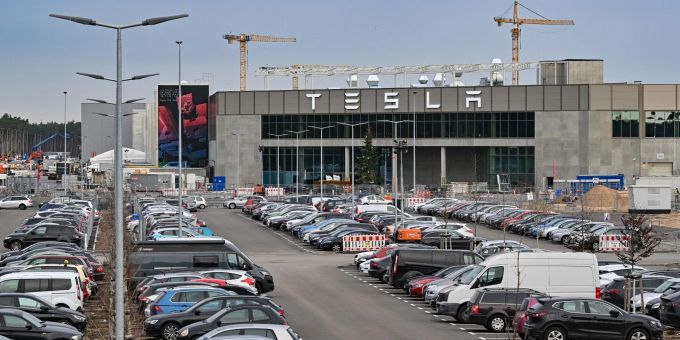 Das Werk der Tesla Gigafactory Berlin-Brandenburg. Das Werk der Tesla Gigafactory Berlin-Brandenburg.